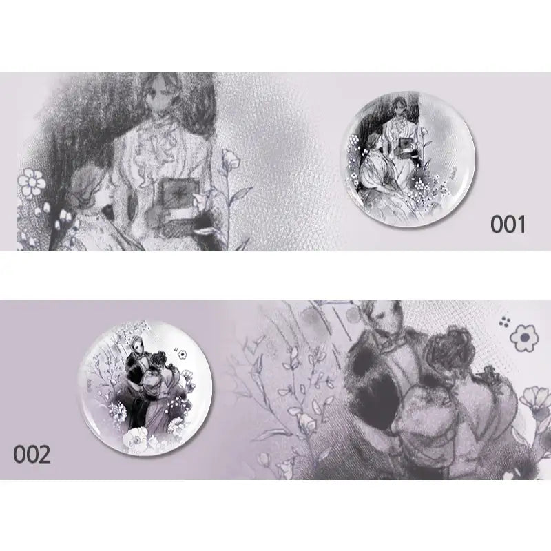 Roxane - Round Pin Badge Set - Webtoon Shop - Badge - Harumio