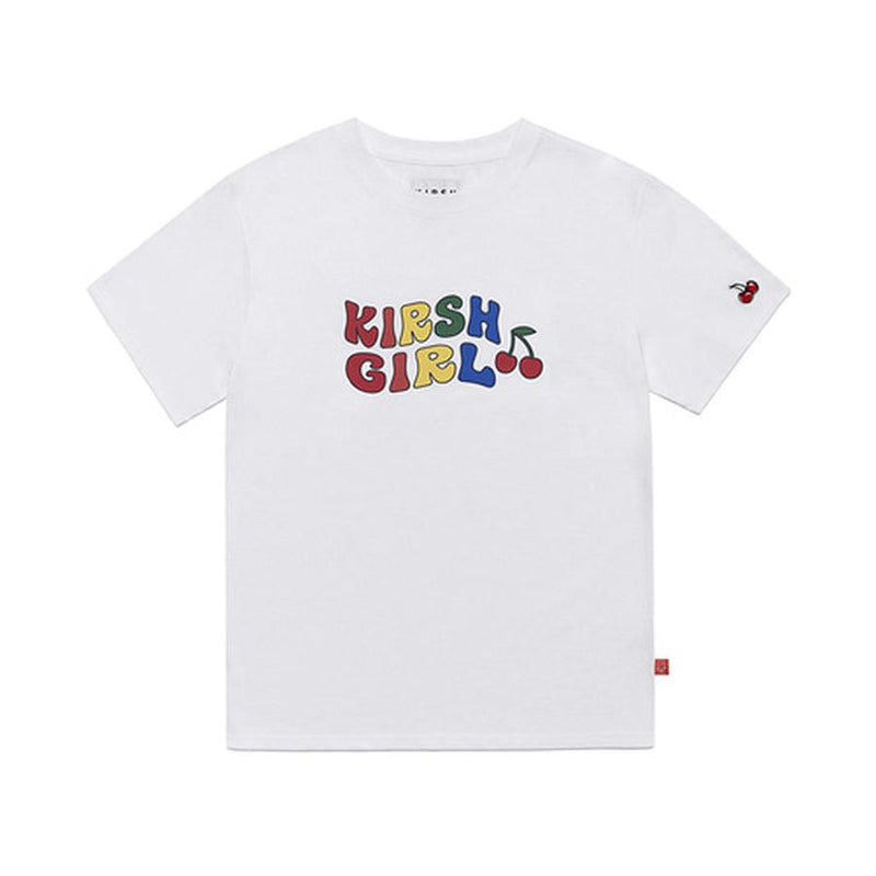 Kirsh - Short Sleeved Kirsh Girl Rainbow T-Shirt - White
