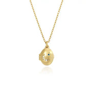 OST - Moon & Star Yellow Gold Locket - OST - Jewelry - Harumio