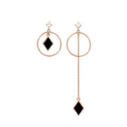 OST - Square Pearl Point Long Clutch Earrings - OST - Jewelry - Harumio