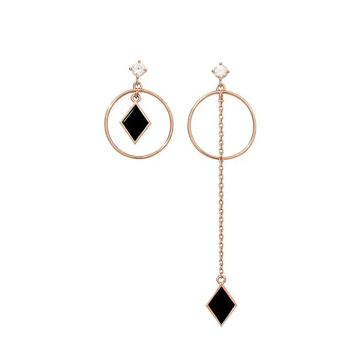 OST - Square Pearl Point Long Clutch Earrings - OST - Jewelry - Harumio