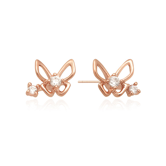 OST - Butterfly Rose Gold Earring Studs