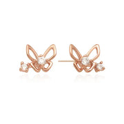 OST - Butterfly Rose Gold Earring Studs - OST - Jewelry - Harumio
