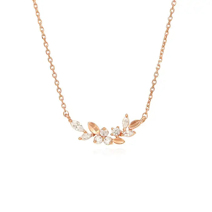 OST - Spring Flower & Leaves Necklace - OST - Jewelry - Harumio