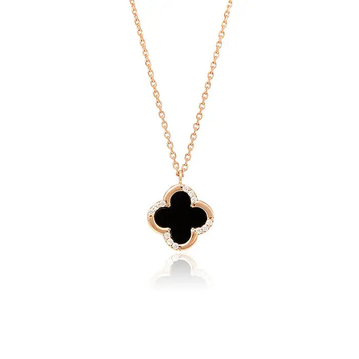 OST - Brilliant Onyx Silver Necklace - OST - Jewelry - Harumio