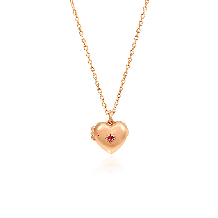 OST - Heart Rose Gold Locket