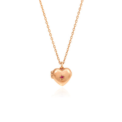 OST - Heart Rose Gold Locket