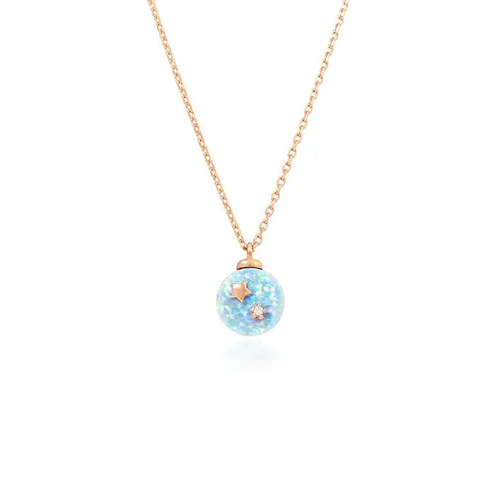 OST - Sky Blue Star Rose Gold Necklace - OST - Jewelry - Harumio