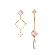 OST - Pink Mother-of-Pearl Rose Gold Drop Earrings - OST - Jewelry - Harumio