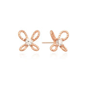 OST - Simple Butterfly Rose Gold Earring Studs - OST - Jewelry - Harumio