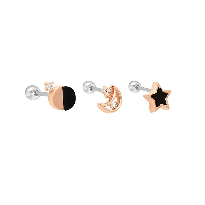 OST - Moon Night Chic Ear Piercing Set - OST - Jewelry - Harumio