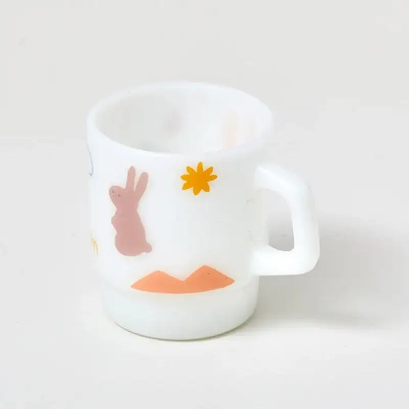 Korean Little Buddy - Milk Glass Mug - Modern House - Mugs - Harumio