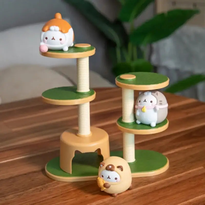 Molang - Miniature Cat Tower - Molang - Figures - Harumio