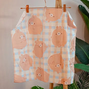 Molang - Caramel Checkered Handkerchief - Molang - Handkerchief - Harumio