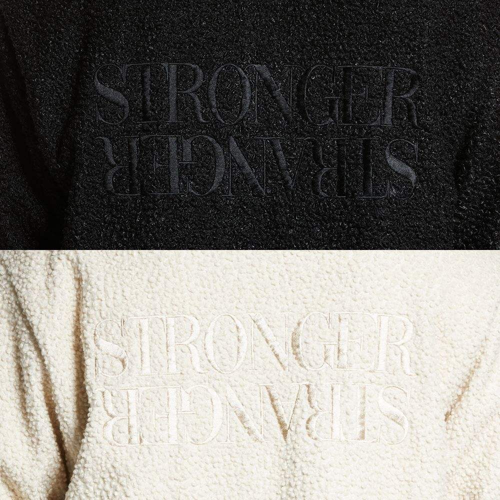 DRX - Slogan Fleece Hood Zip-Up - DRX - Clothing - Harumio
