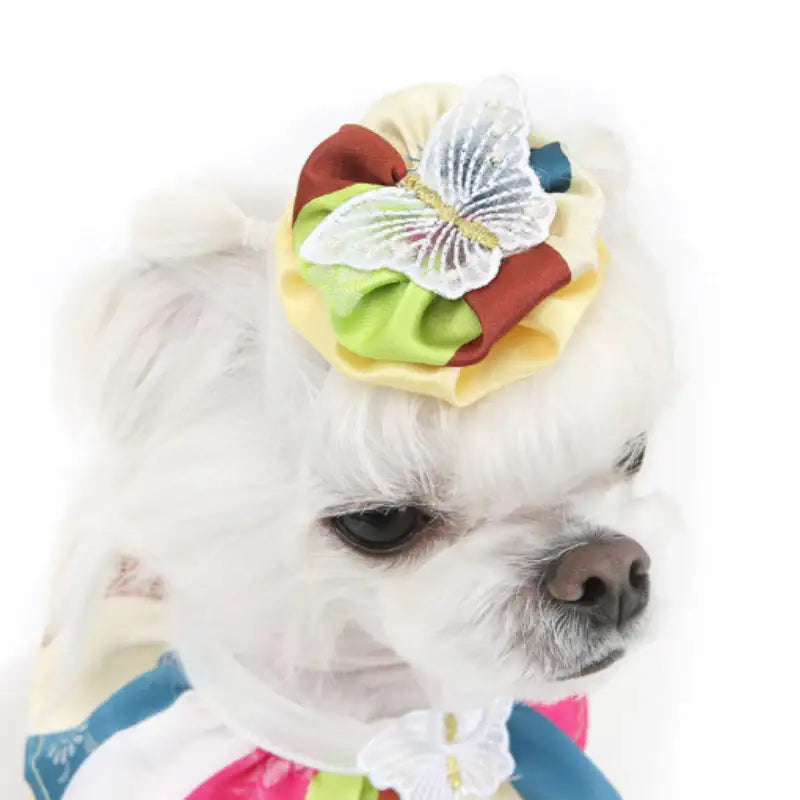 ITSDOG - Pet Butterfly Female Hanbok Headband - ITSDOG - Pet Accesories - Harumio