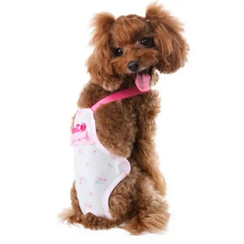 ITSDOG - Pet Dog Pink Flower Sanitary Panty - ITSDOG - Pet Clothes - Harumio