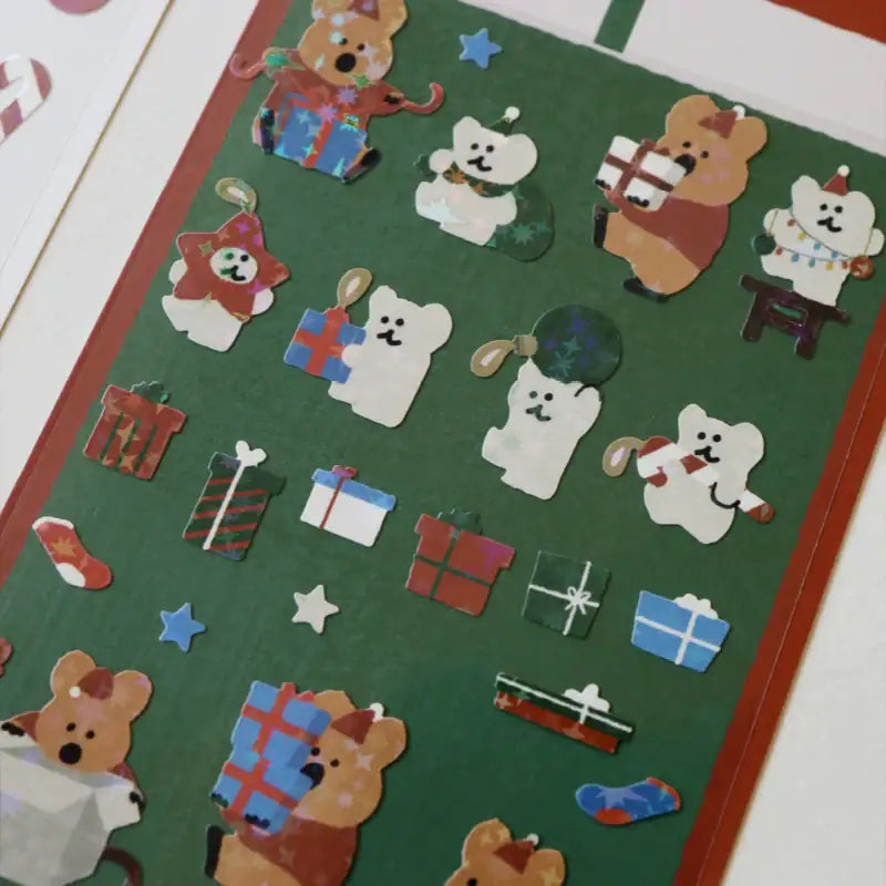 Dinotaeng - Snow in Marshville Glitter Stickers - Dinotaeng - Stickers - Harumio