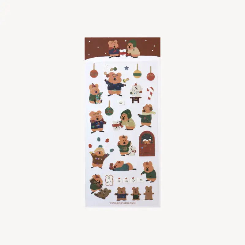 Dinotaeng - Snow in Marshville Glitter Stickers - Dinotaeng - Stickers - Harumio