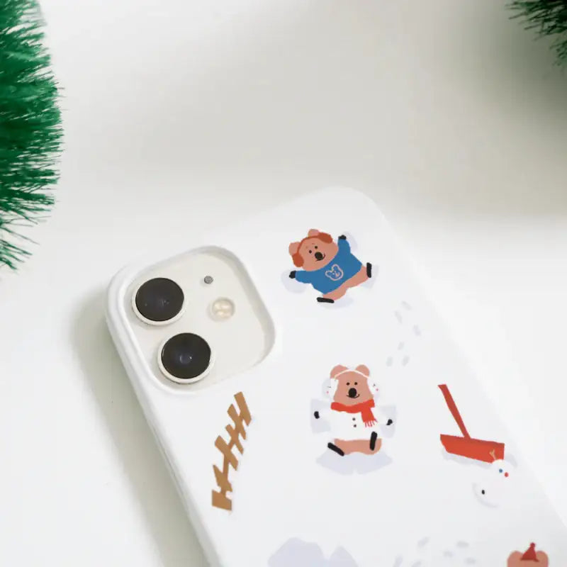 Dinotaeng - Snow Angel iPhone Hard Case - Dinotaeng - iPhone Case - Harumio