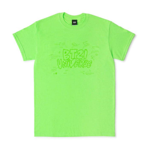 BT21 - Official Merch - Neon Green Short Sleeve T-Shirt - NEON Collection
