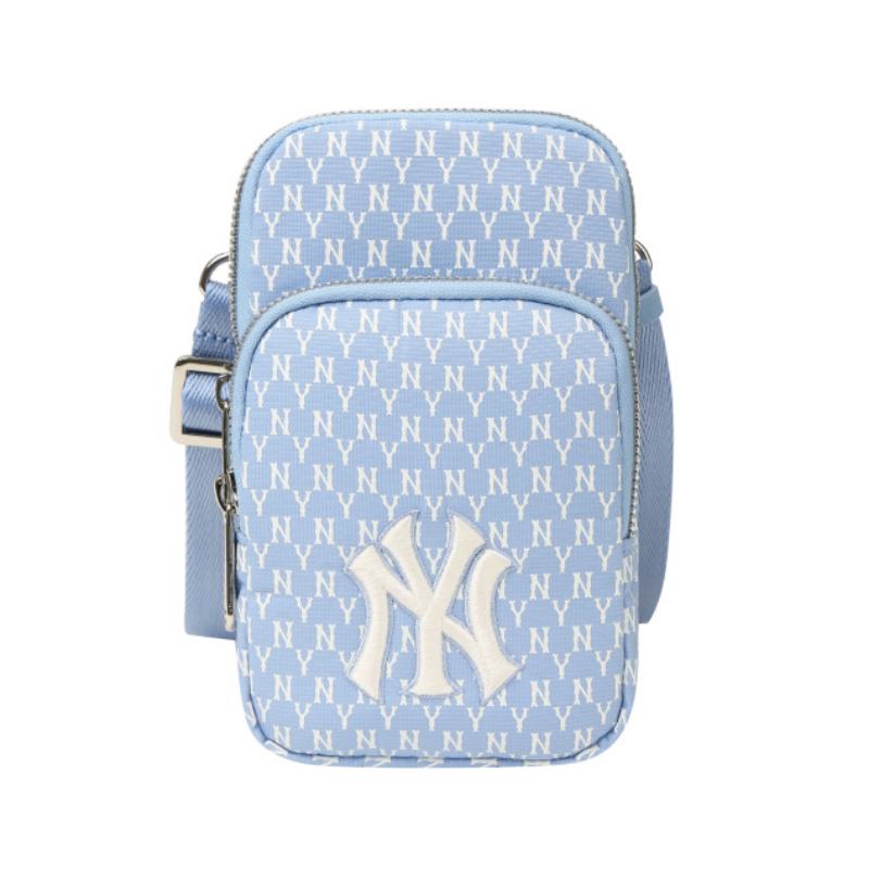 MLB Korea - New York Yankees Monogram Thin Ball Mini Crossbody Bag