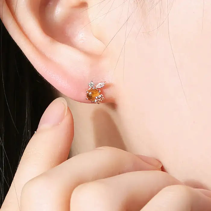 OST - Flower Rose Gold Ear Pierce Set - OST - Jewelry - Harumio