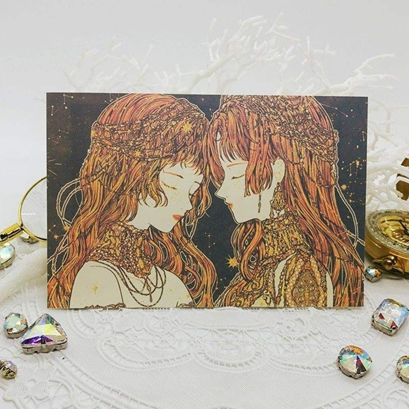 Libet - Estrella Gold Leaf Postcard Set - Libet - Stationary - Harumio