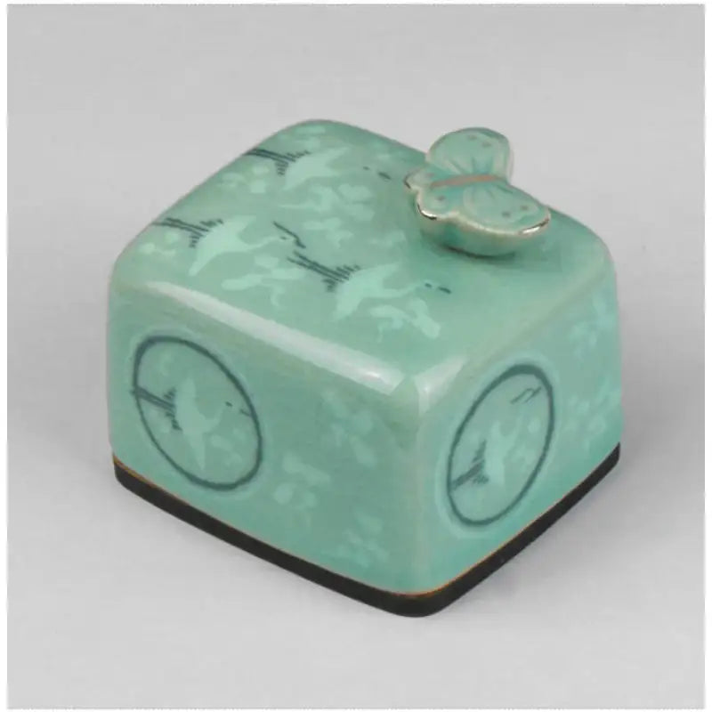 HK Studio - Moony Celadon Musical Paperweight - HK Studio - Music Box - Harumio