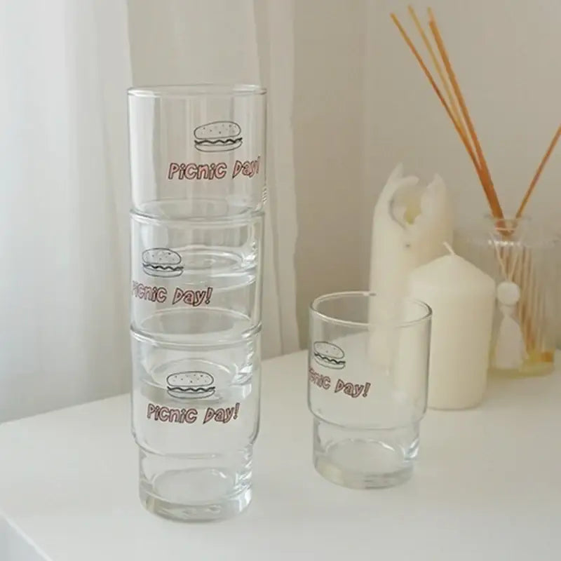 Like A Cafe - Picnic Day Glass Cup - Like A Cafe - Home & Living - Harumio