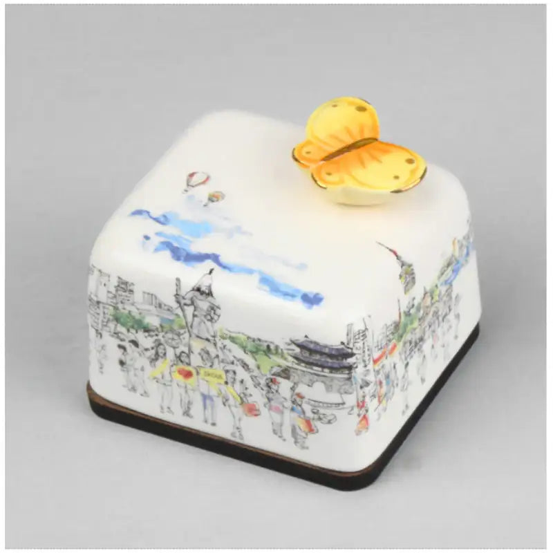 HK Studio - Moony Ceramic Seoul City Musical Paperweight - HK Studio - Music Box - Harumio