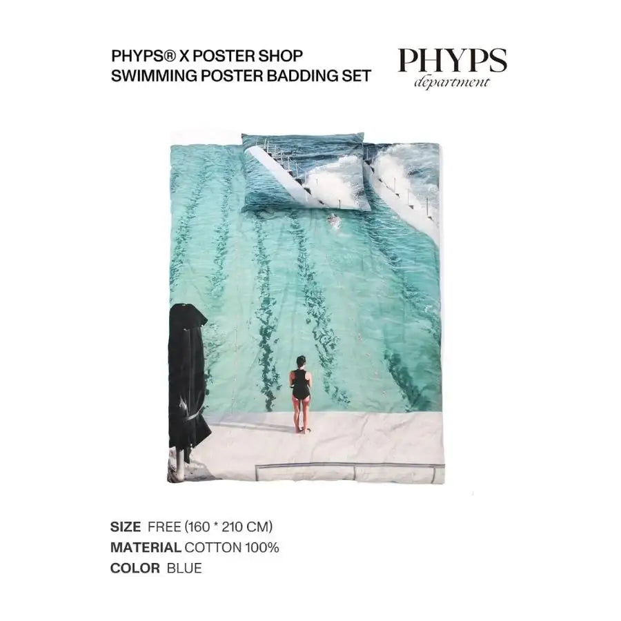 Phyps X Poster Shop - Swimming Poster Bedding Set - Phyps - Bedding - Harumio
