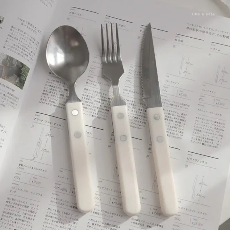 Like A Cafe - White Simple Cutlery - Like A Cafe - Home & Living - Harumio