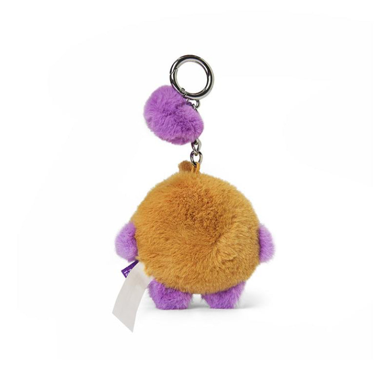 BT21 - Baby Flat Fur Face Bag Charm - Purple Heart Edition