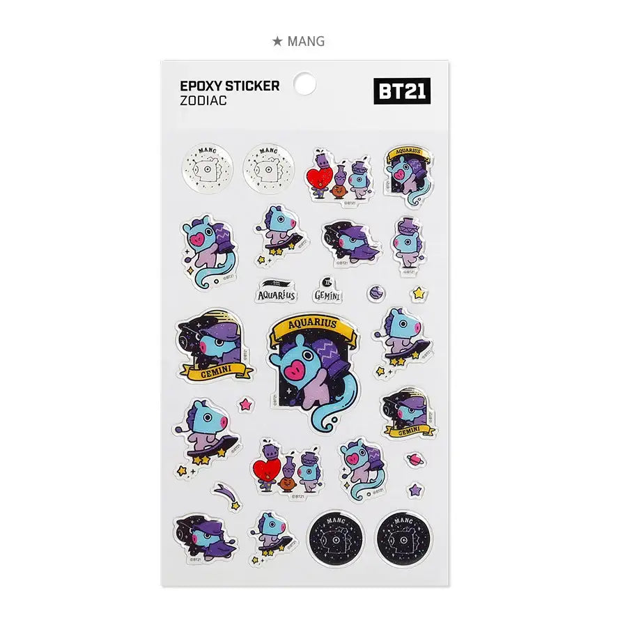 BT21 x Monopoly - Universtar Epoxy Sticker - Zodiac - Monopoly - Accessories - Harumio