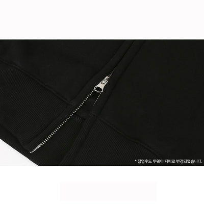 Ambler - Blue Rose Over Fit Zip Up Hoodie