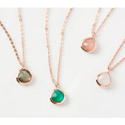 CLUE - Wish Spell Natural Stone Drop Silver Necklace - CLUE - Jewelry - Harumio