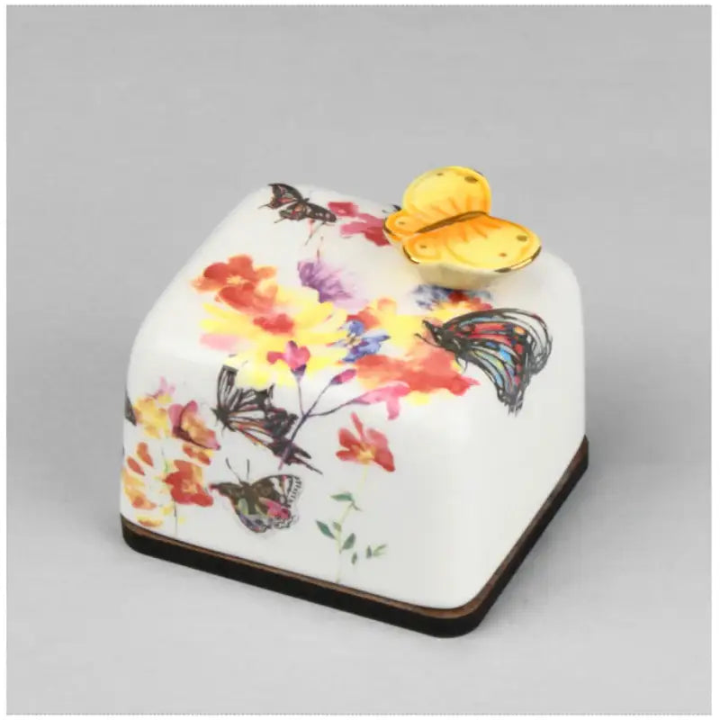 HK Studio - Moony Ceramic Spring & Butterfly Musical Paperweight - HK Studio - Music Box - Harumio