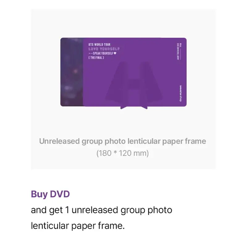 BTS - World Tour 'Love Yourself: Speak Yourself' [The Final] DVD