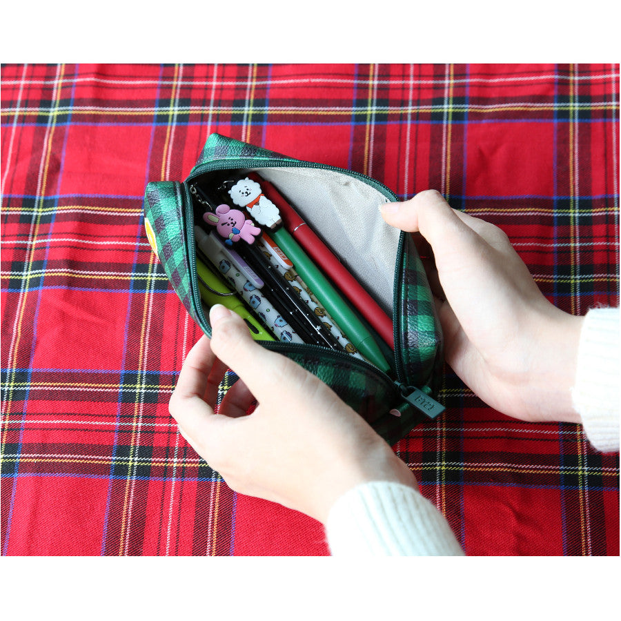 BT21 x Monopoly - Checkered C-Pocket Pencil Case