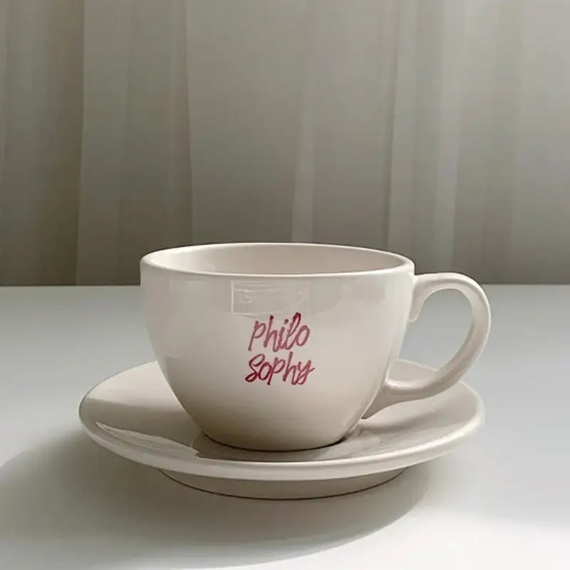 Like A Cafe - Philosophy Cafe Latte Cup & Saucer Set - Like A Cafe - Home & Living - Harumio