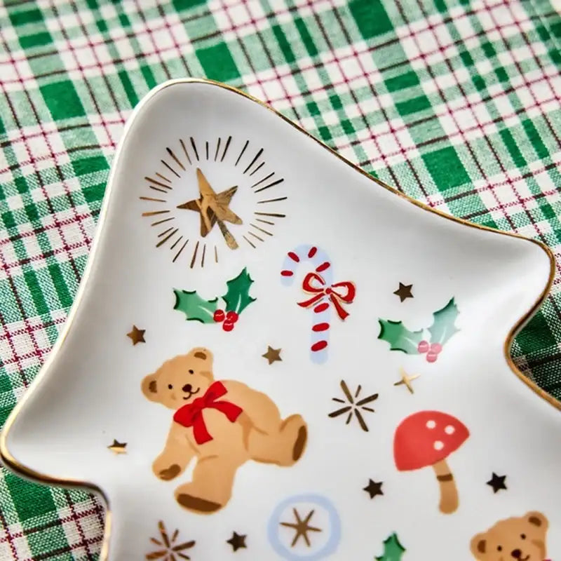Korean Winter Story - Gold Rim Plate - Modern House - Plates - Harumio