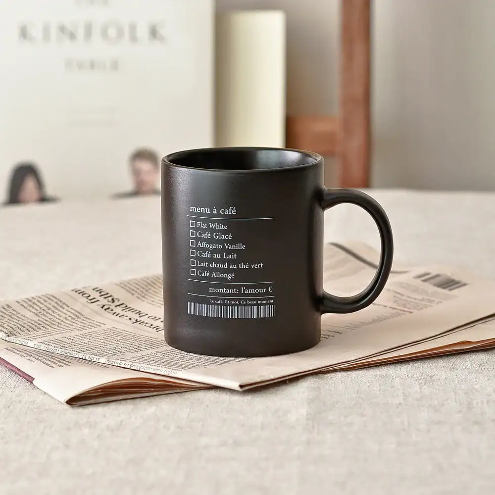 August8th - Menu A Cafe Mug (350ml) - August8th - Accessories - Harumio