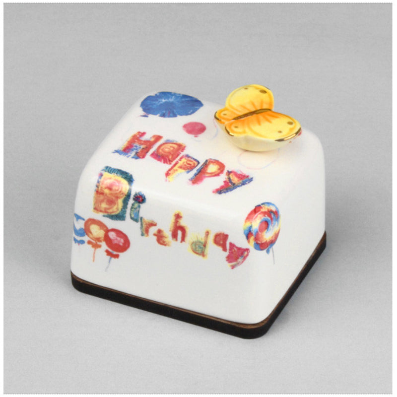 HK Studio - Moony Ceramic Happy Birthday Music Box - HK Studio - Music Box - Harumio