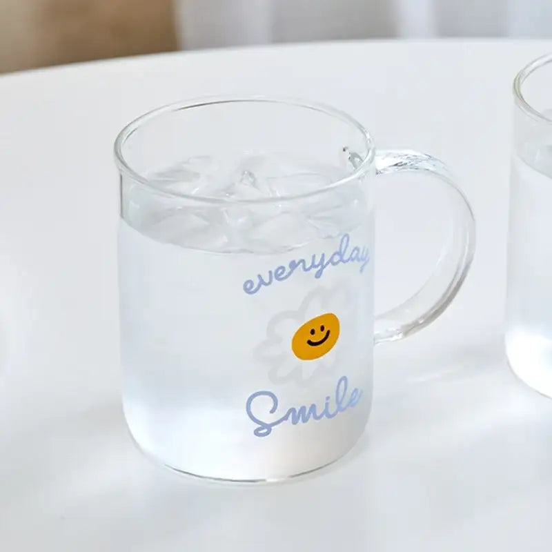 Korean ON Smile - Heat Resistant Glass Mug 2P Set