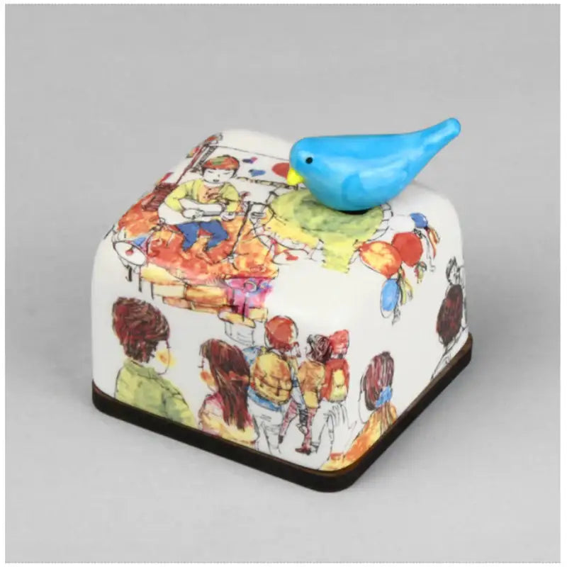 HK Studio - Moony Ceramic Green Band Musical Paperweight - HK Studio - Music Box - Harumio
