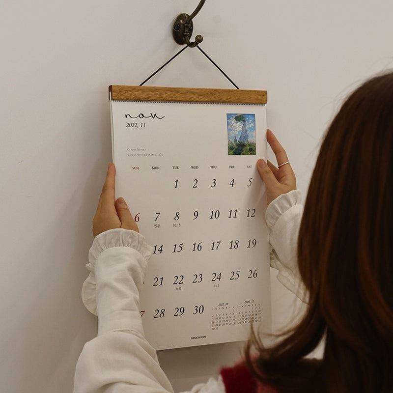 Designoops - 2023 Wood Wall Calendar - Henri Matisse Monet B4