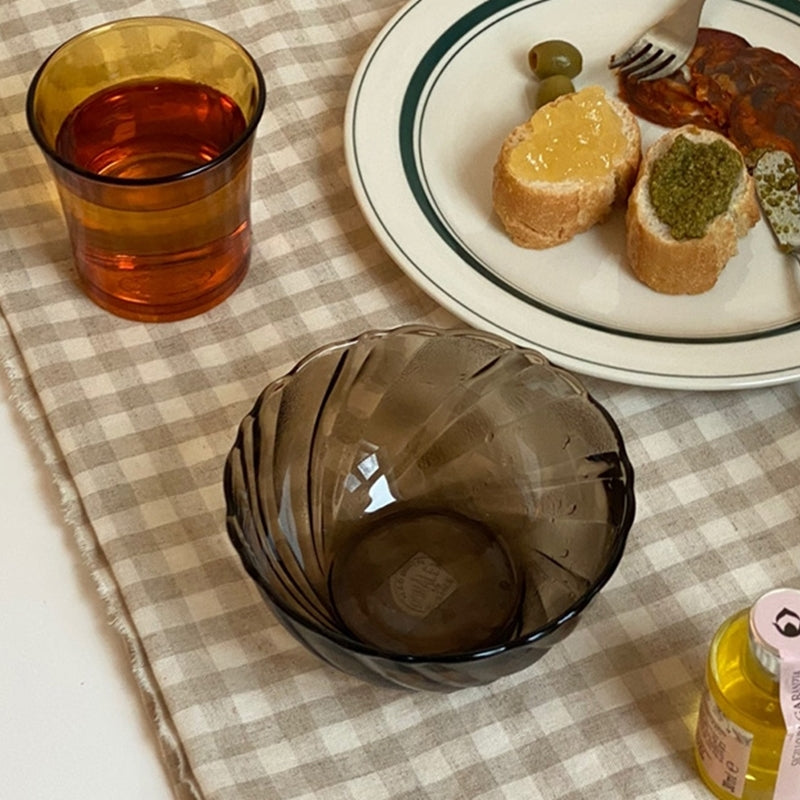 Like A Cafe - Glossy Marine & Brown Bowl