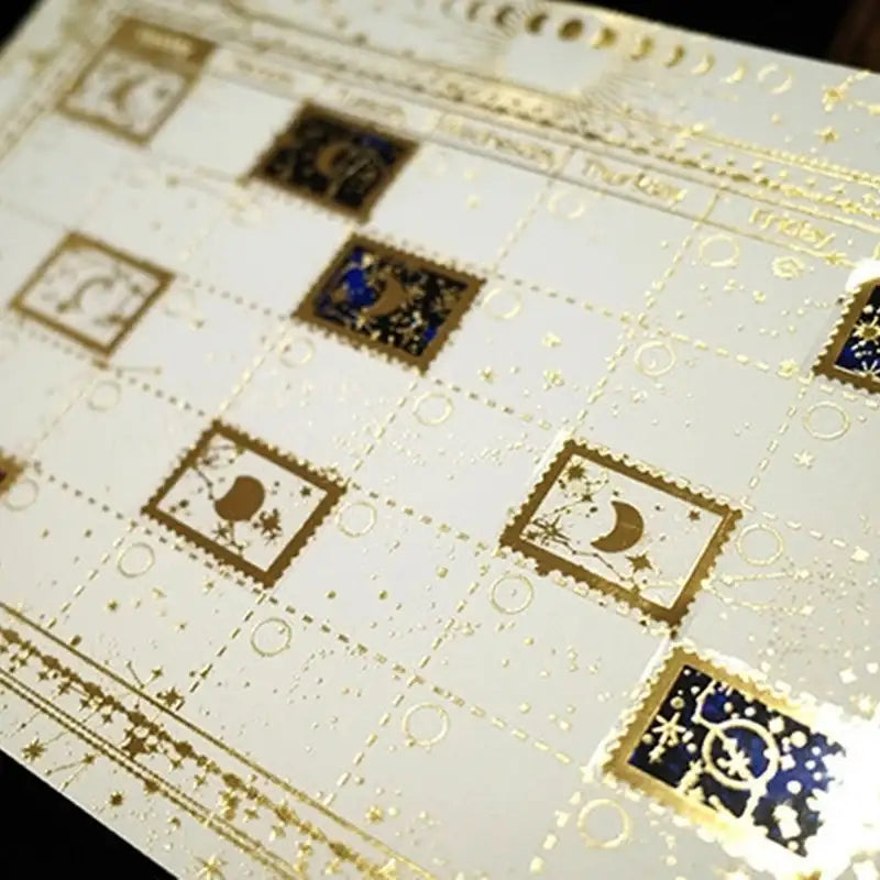 Libet - Moon Gold Foil Stamp Sticker - Libet - Stationary - Harumio