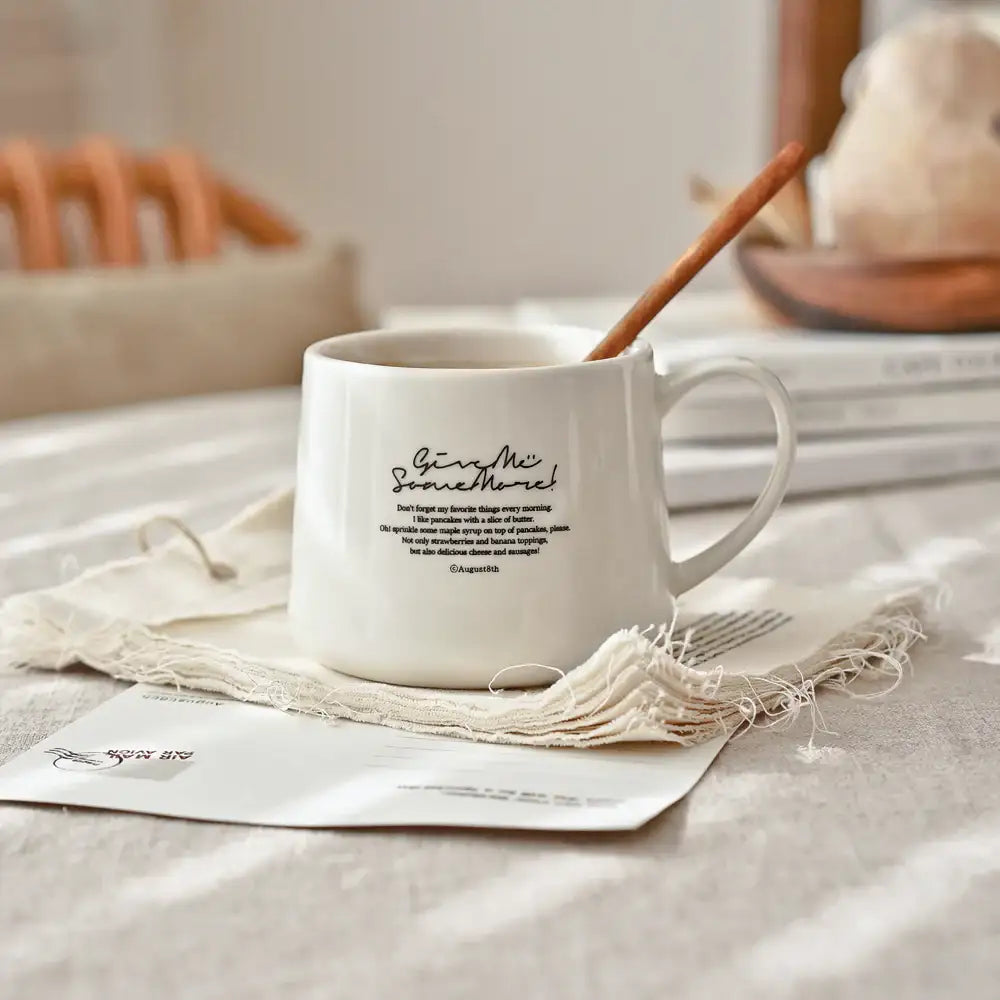 August8th - Some More Lettering Snow Mug (320ml) - August8th - Accessories - Harumio